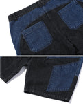 Mixed Half Denim Pants