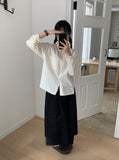 Suab Belt Pintuck Long Skirt