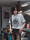 Grunge Nothing Printing Short Sleeve T-shirt