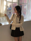 Krang Wool Pleated Mini Belt Skirt