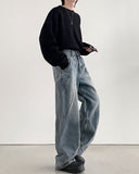 Vortex Washing Wide Denim Pants