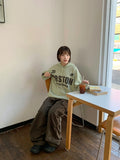 Denna Boston Lettering Color Matching Hoodie