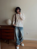 Lorins Velour Round Long Sleeve Tee