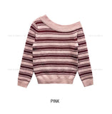 Meli Stripe One-Shoulder Knit
