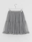 Lornin Tiered Tulle Banding Midi Skirt