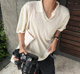 Summer Cool Boucle Collar Short Sleeve
