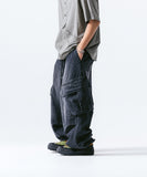 Oblique Cargo Parachute Denim Pants