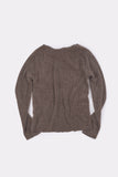Sol button hairy knit top