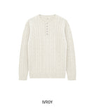 [UL] Mua Cable Henley Neck Basic Knit