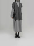[Premium] Wool Back Turtleneck One Piece