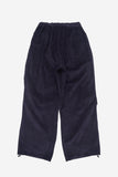Smooth corduroy pintuck wide pants