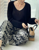 Chillin Bohemian Printed Banding Wide Cool Pants