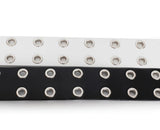 Rat Double Eyelet Long Leather Belt