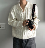 Infinity Cable Long Sleeve Knit Cardigan