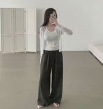 Linen Banding Wide Pants