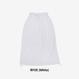 Poron string back slit pocket skirt