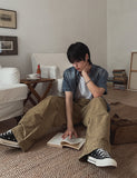 Theo Washed Double Pocket Cargo Pants