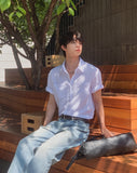 Ice Washed Wide Denim Pants