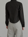 Hettie Striped Crop Shirt