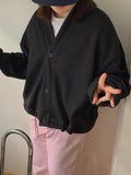 [unisex] Nebeon String Over Knit Cardigan