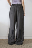 Small check back tape pants