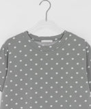 Kyaoli Dot Frill Short Sleeve Tee
