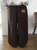 Lawson Pintuck Patch Corduroy Brushed Wide Pants