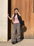 Bruck Nylon Cargo Wide Banding Pants