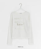 Reposs Lettering Printing Long Sleeve Tee