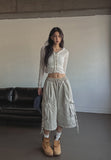 Side rope pig Bermuda cargo pants