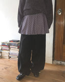 Penu Suede Side Hem Snap Long Pants