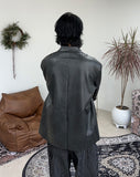 Pra leather over blazer