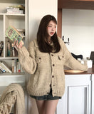 [wool20%] Ellie Bokashi handmade knit cardigan