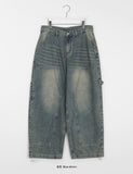 [unisex] Spooky string carpender wide denim pants