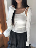 [MADE] Somit Button Sleeveless Hood Bolero Set