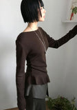 FRILL DROP OFF-SHOULDER TOP