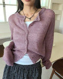 [Wool 20] Momen Alpaca Wool Knitwear Round Cardigan