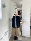 Gohins Cotton Banding Bermuda Pants