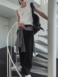 Mir layered long shirt slacks