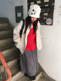 Heyo Check Banding Long Skirt