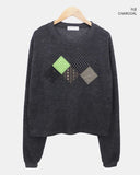 Choa Vintage Argyle Patch T-shirt