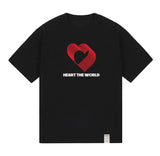 Overlap Heart Line Short Sleeve Tee