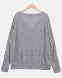 Heave Button Linen Sweatshirt