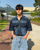 Nurse denim short sleeve shirt
