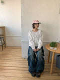 [unisex] Pihyo Carpenter Balloon Denim Wide Pants