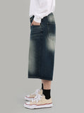 Tinted Half Bermuda Jeans