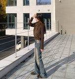 Detachable Sleeve Fur Vest Knit Jacket