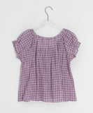 Pocochi Check Shirring Blouse