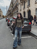 Benny loose wide denim pants