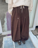 [Unisex] Turnedin Corduroy Rivet Balloon Wide Pants